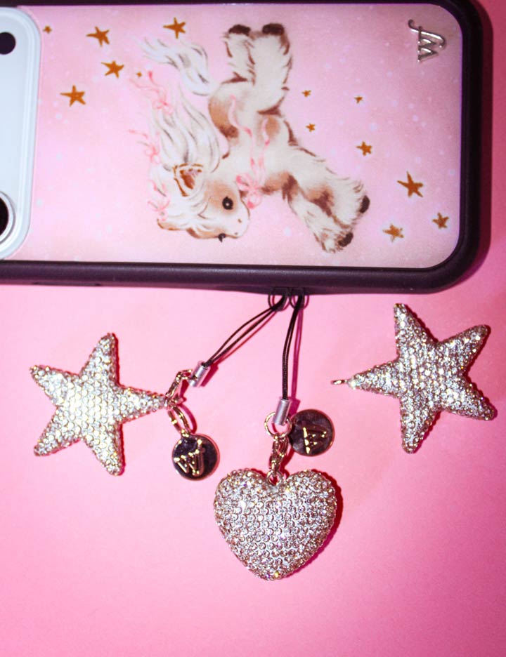 Rhinestone Star Charm | White