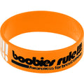Orange White Boobies Rock Breast Cancer Bracelet