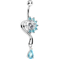Aqua and Crystalline Dream Starlet Belly Ring