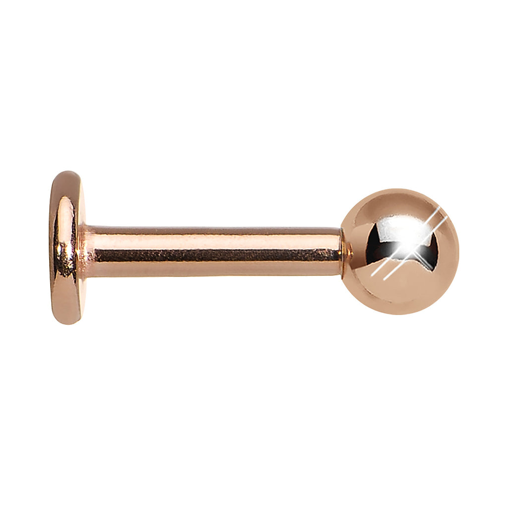 16G 1/4 Rose Gold Plated Cartilage Tragus Earring