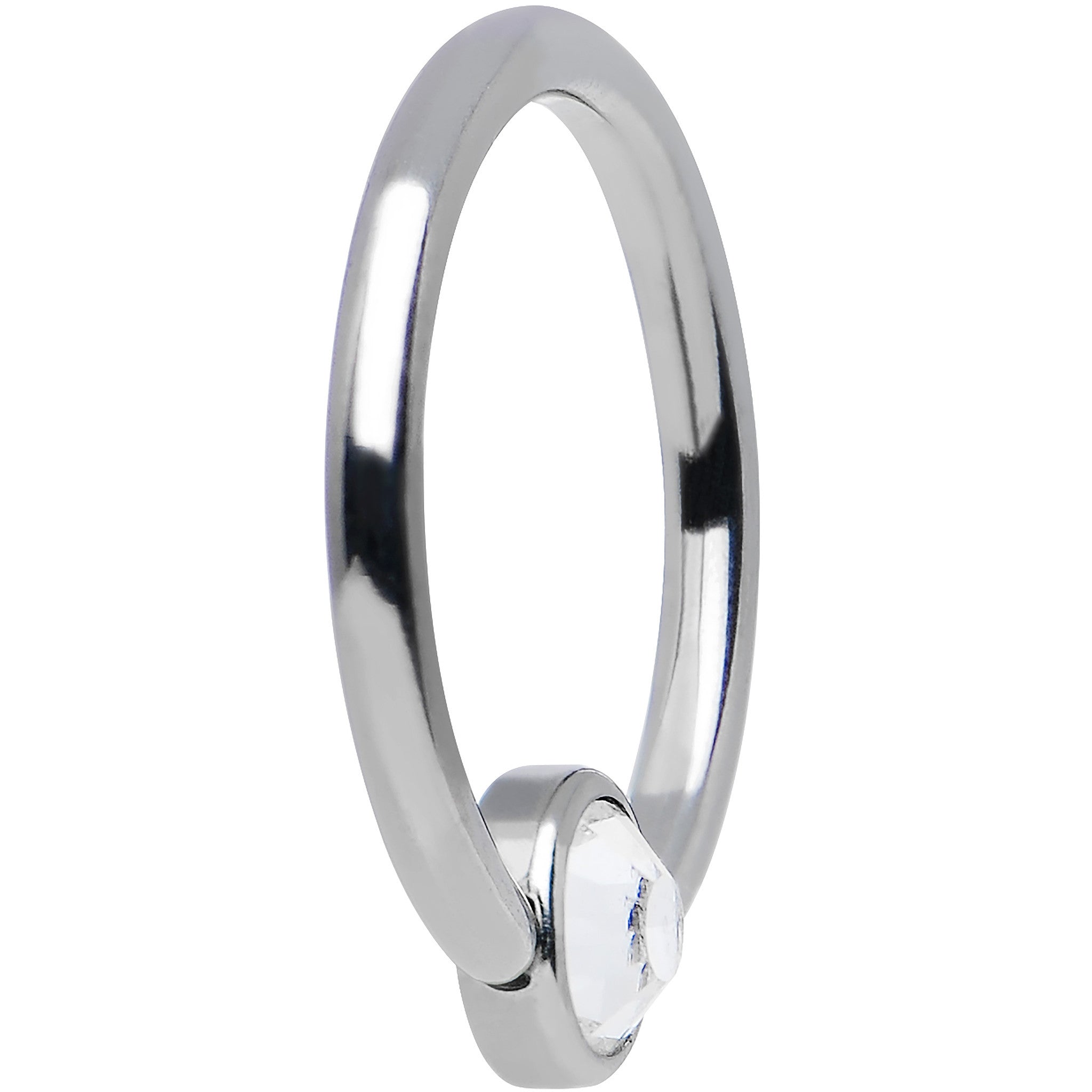 16G 3/8 Purple Gem Disc Titanium BCR Captive Ring