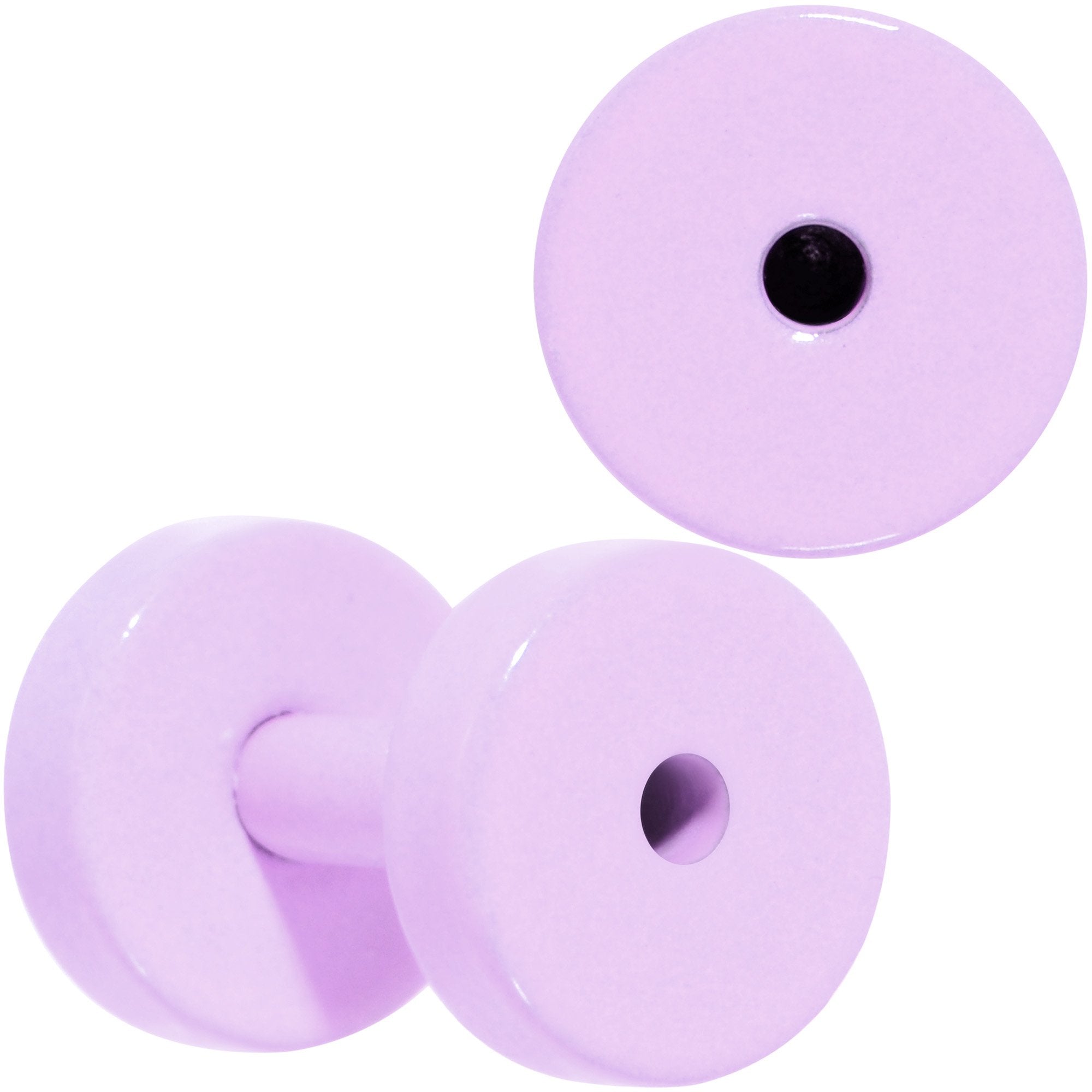 Sweet Pastel Purple Screw Fit Tunnel Plug Set 16G to 19mm