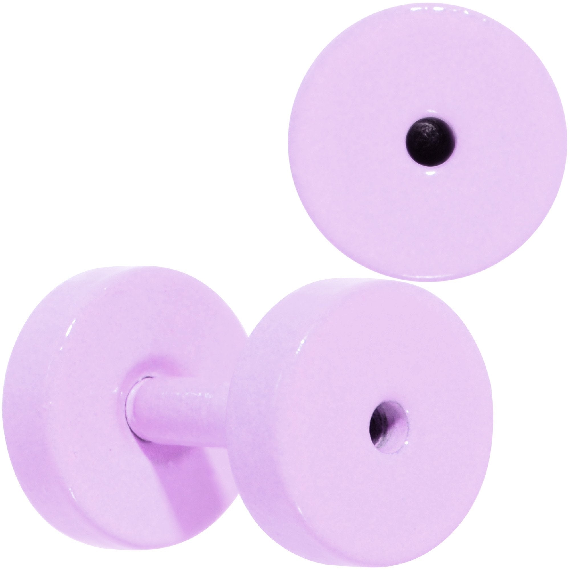 Sweet Pastel Purple Screw Fit Tunnel Plug Set 16G to 19mm