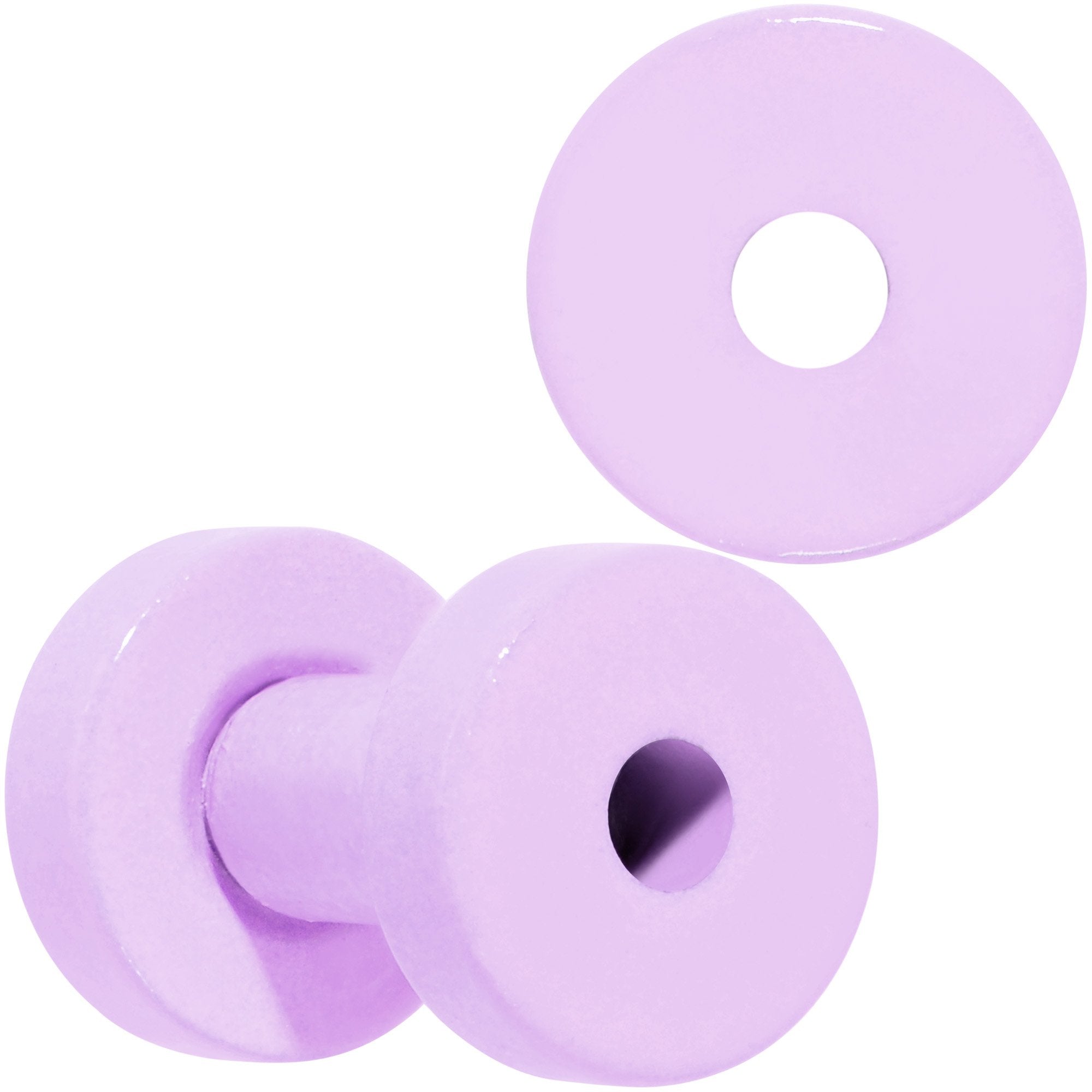 Sweet Pastel Purple Screw Fit Tunnel Plug Set 16G to 19mm
