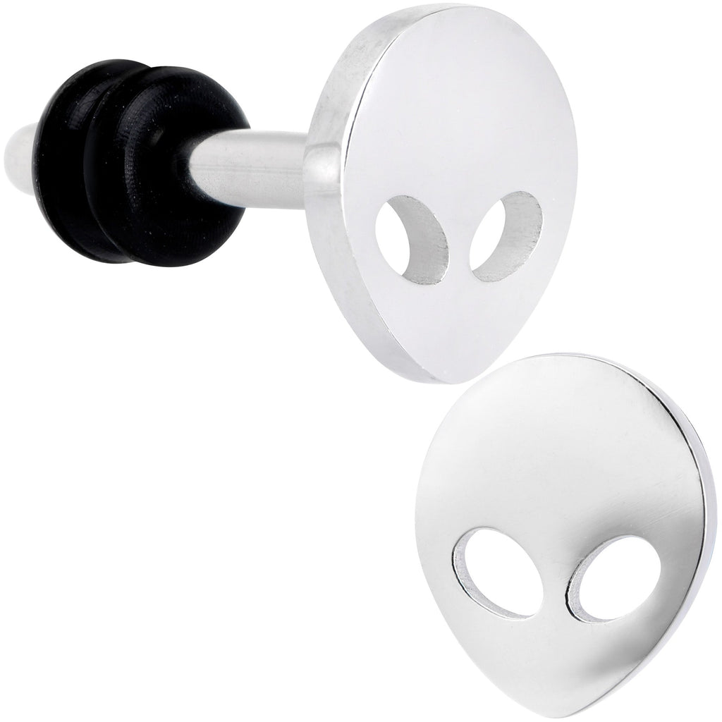 Steel Space Alien Single Flare Plug Set 14G to 2G