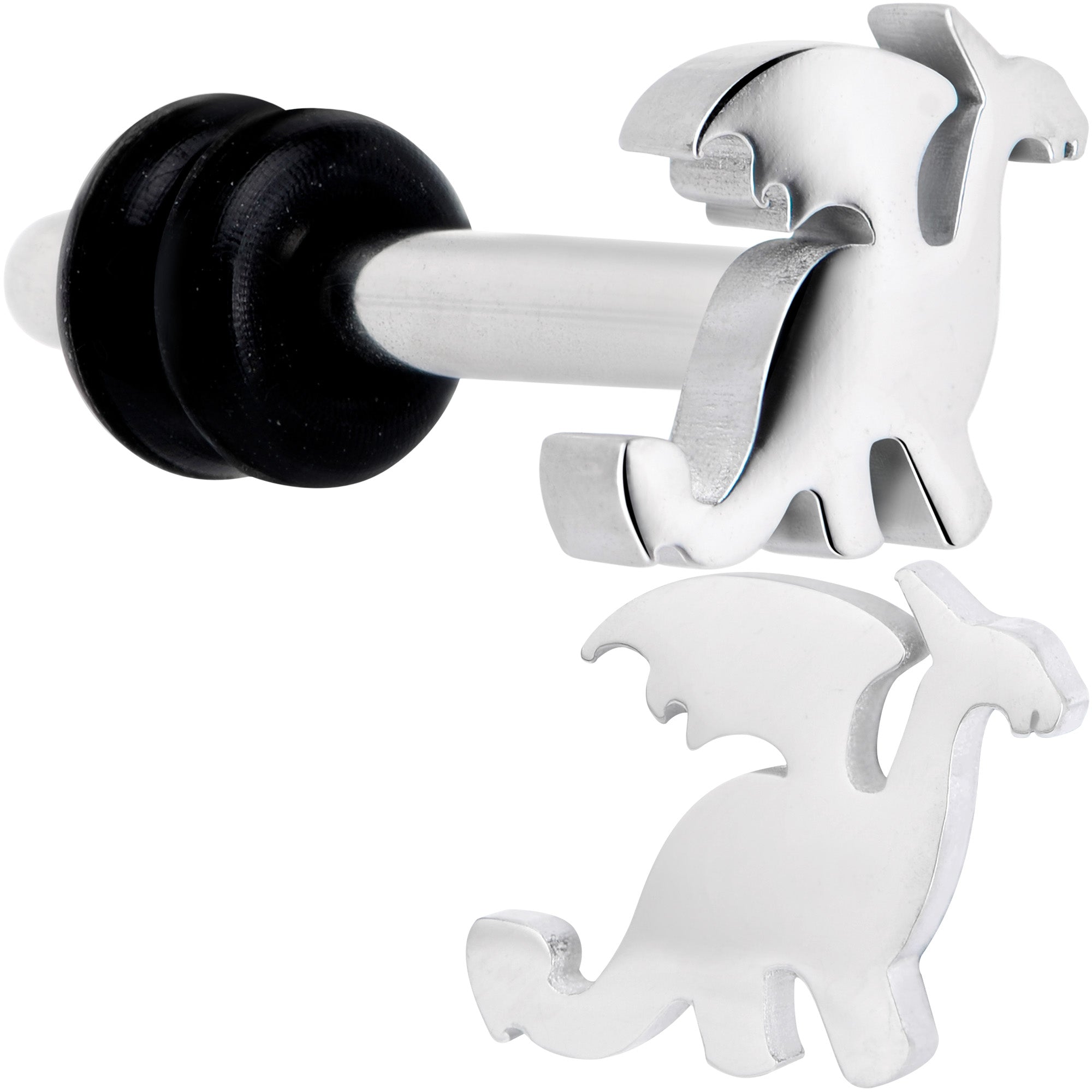 Steel Fantasy Dragon Single Flare Plug Set 14G to 2G