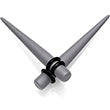 Grey Matte Acrylic Straight Taper Set 2G to 00G