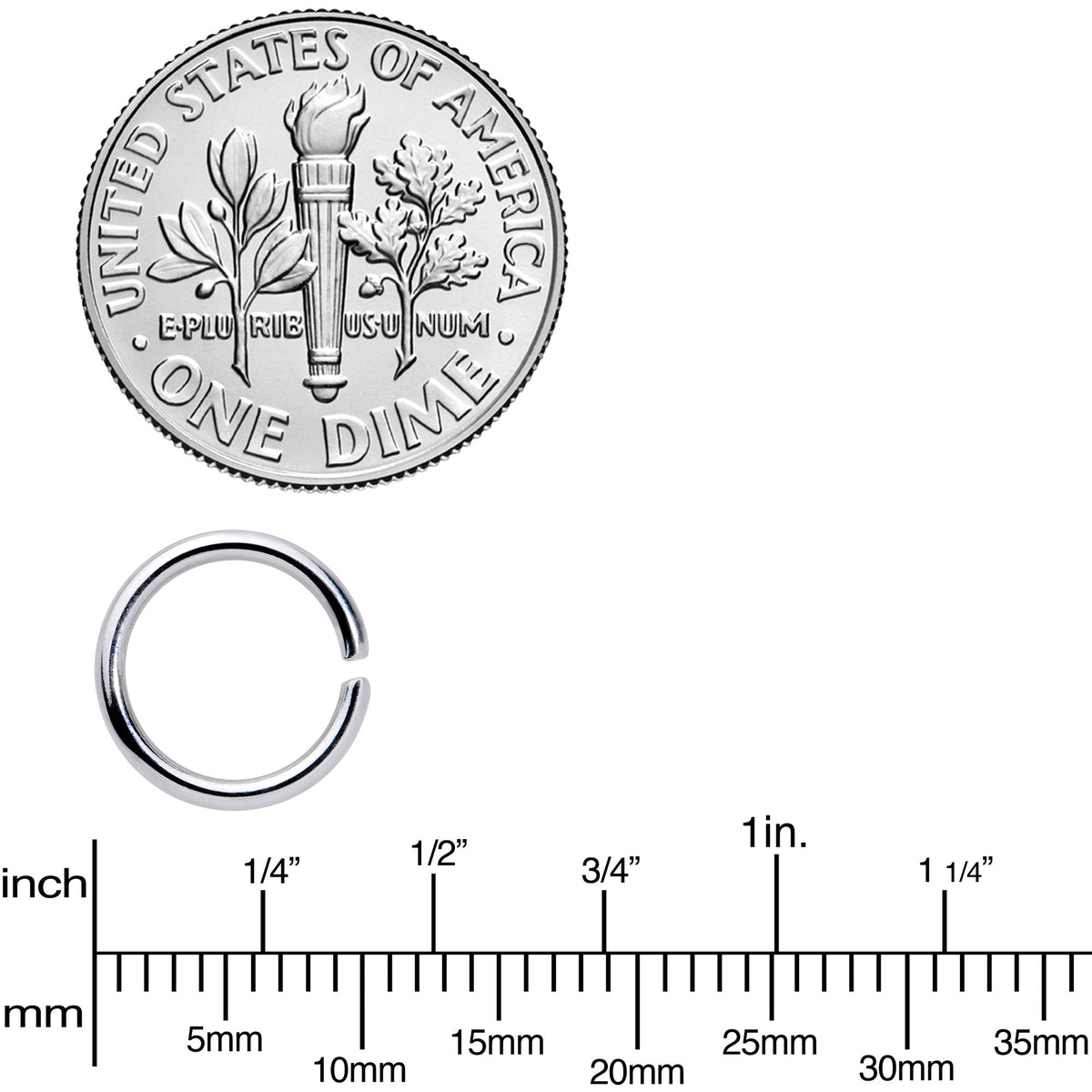 16G 5/16 Steel Black Anodized Seamless Cartilage Ring Set of 12