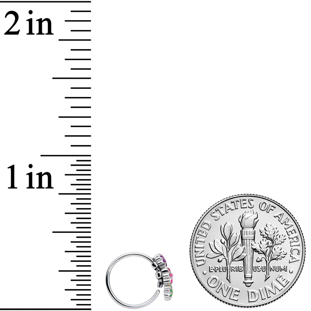 20G 5/16 Flower Patch Nose Hoop