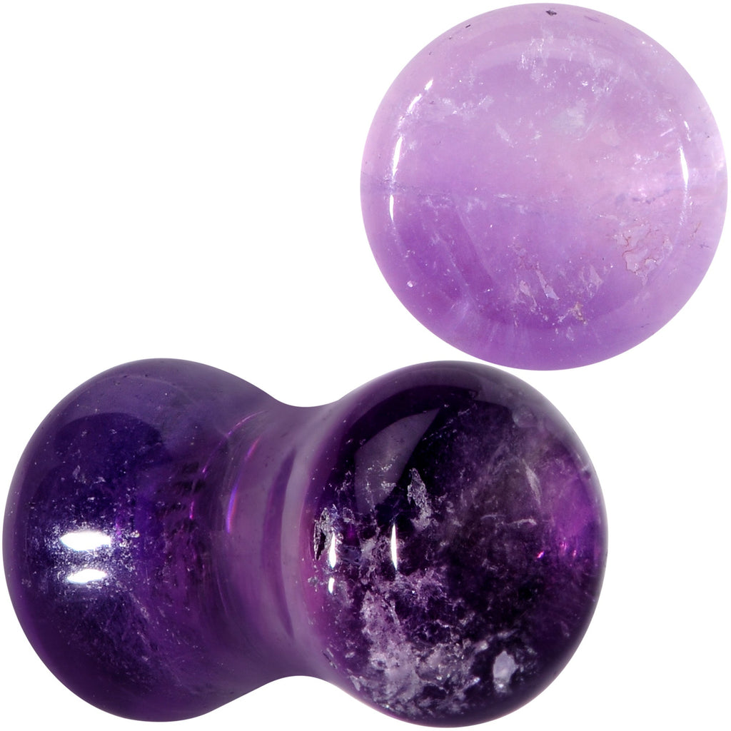 Natural Purple Amethyst Stone Saddle Plug Set