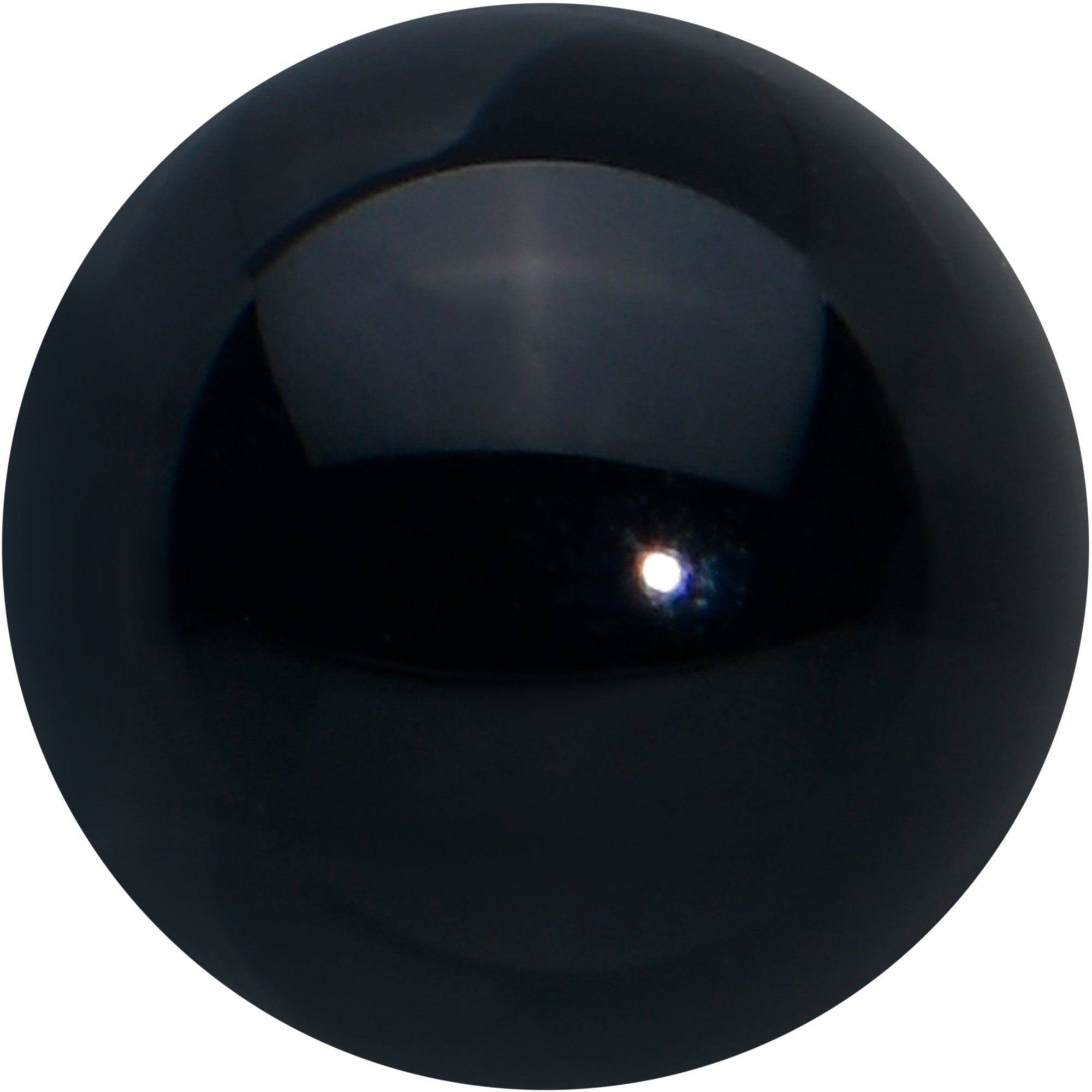 16G 5/16 Elegant Black Agate Internally Threaded Labret Tragus