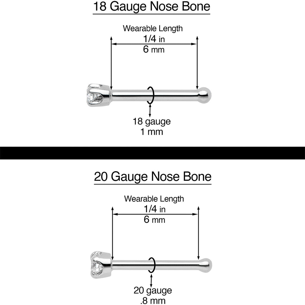 20G 1/4 Blue Turquoise Claw Hand Halloween Nose Bone