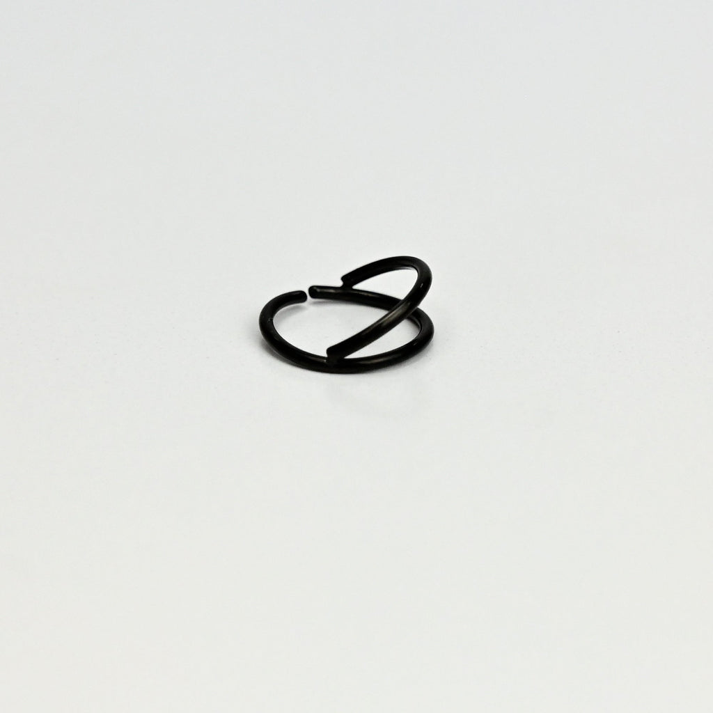 20G 5/16 Black Double Nose Hoop