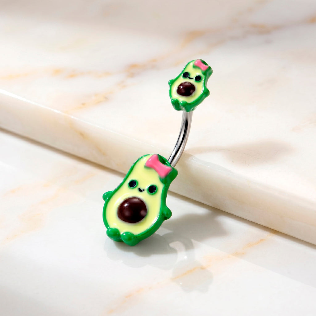 Cutie Avocado Double Mount Belly Ring