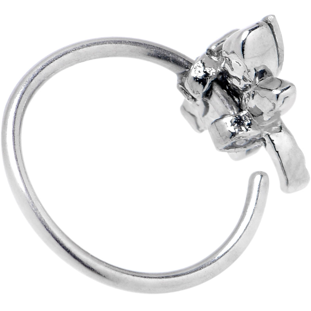 20G 5/16 Aurora CZ Gem Understated Dragonfly Nose Hoop