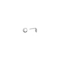 14k White Gold CZ Initial O Stud Earrings