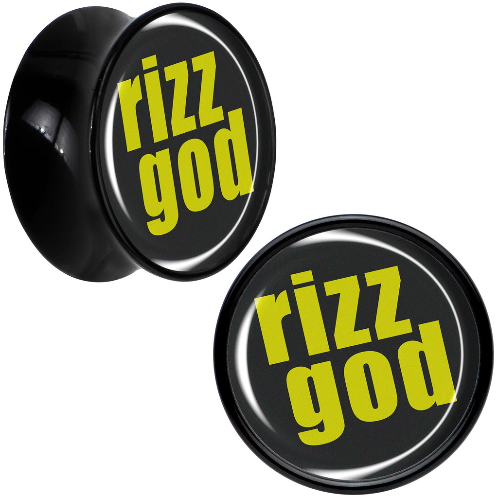 RIZZ GOD Black Acrylic Saddle Plug Set by Onyx O