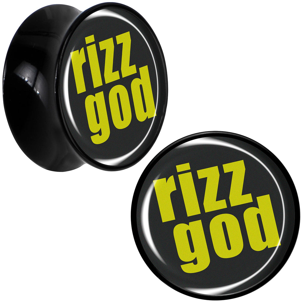 RIZZ GOD Black Acrylic Saddle Plug Set by Onyx O