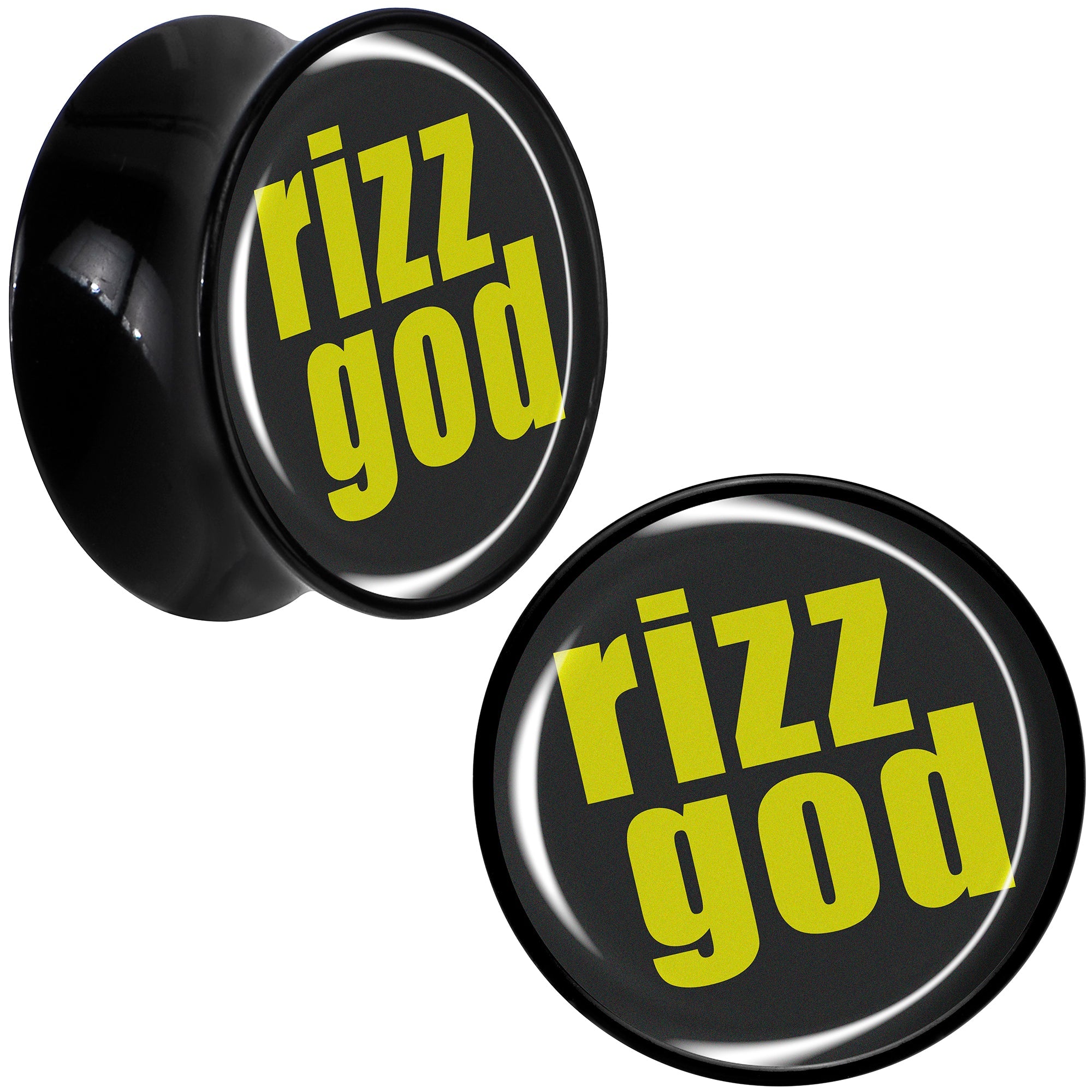 RIZZ GOD Black Acrylic Saddle Plug Set by Onyx O
