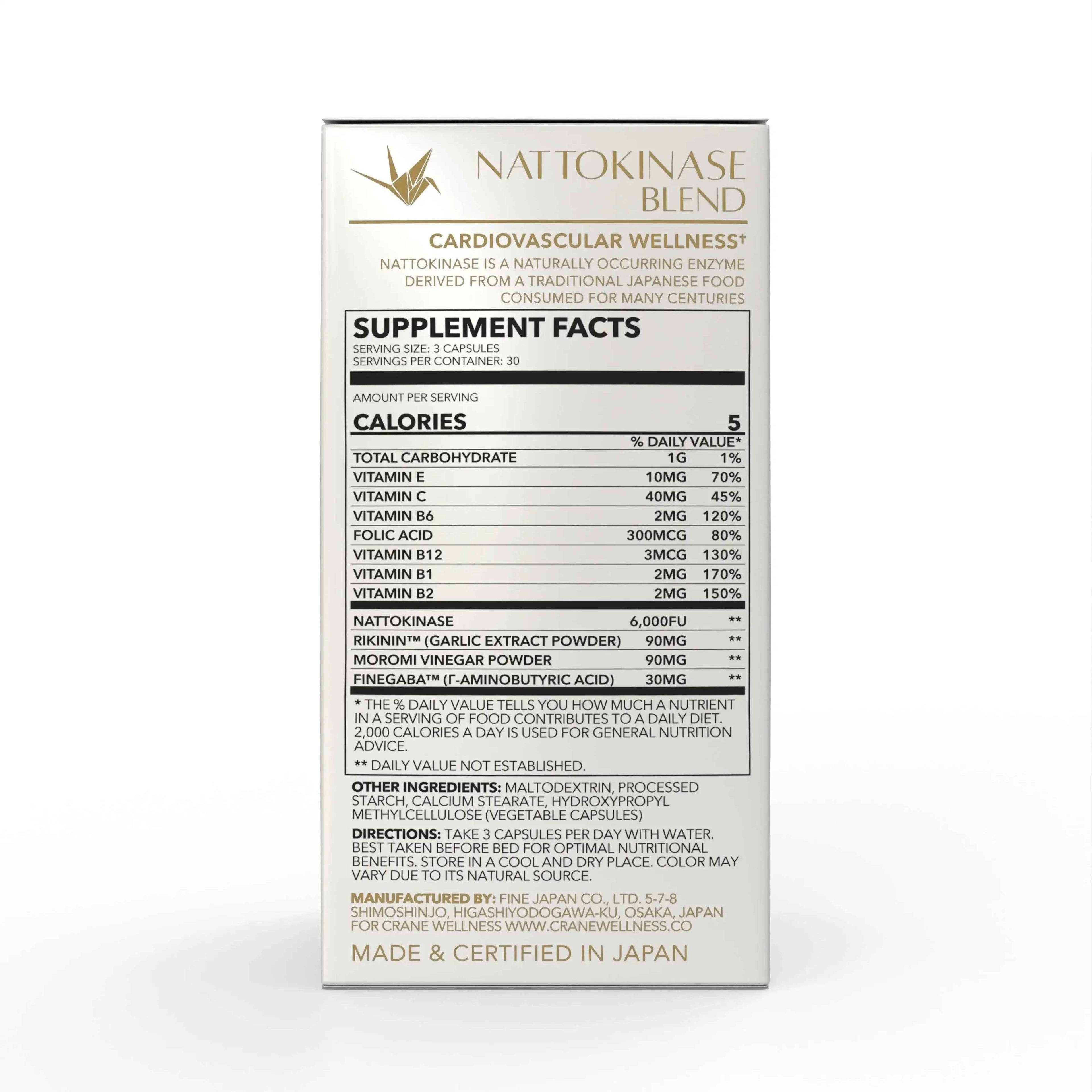 Nattokinase Blend 6,000 FU Cardiovascular Support Capsules
