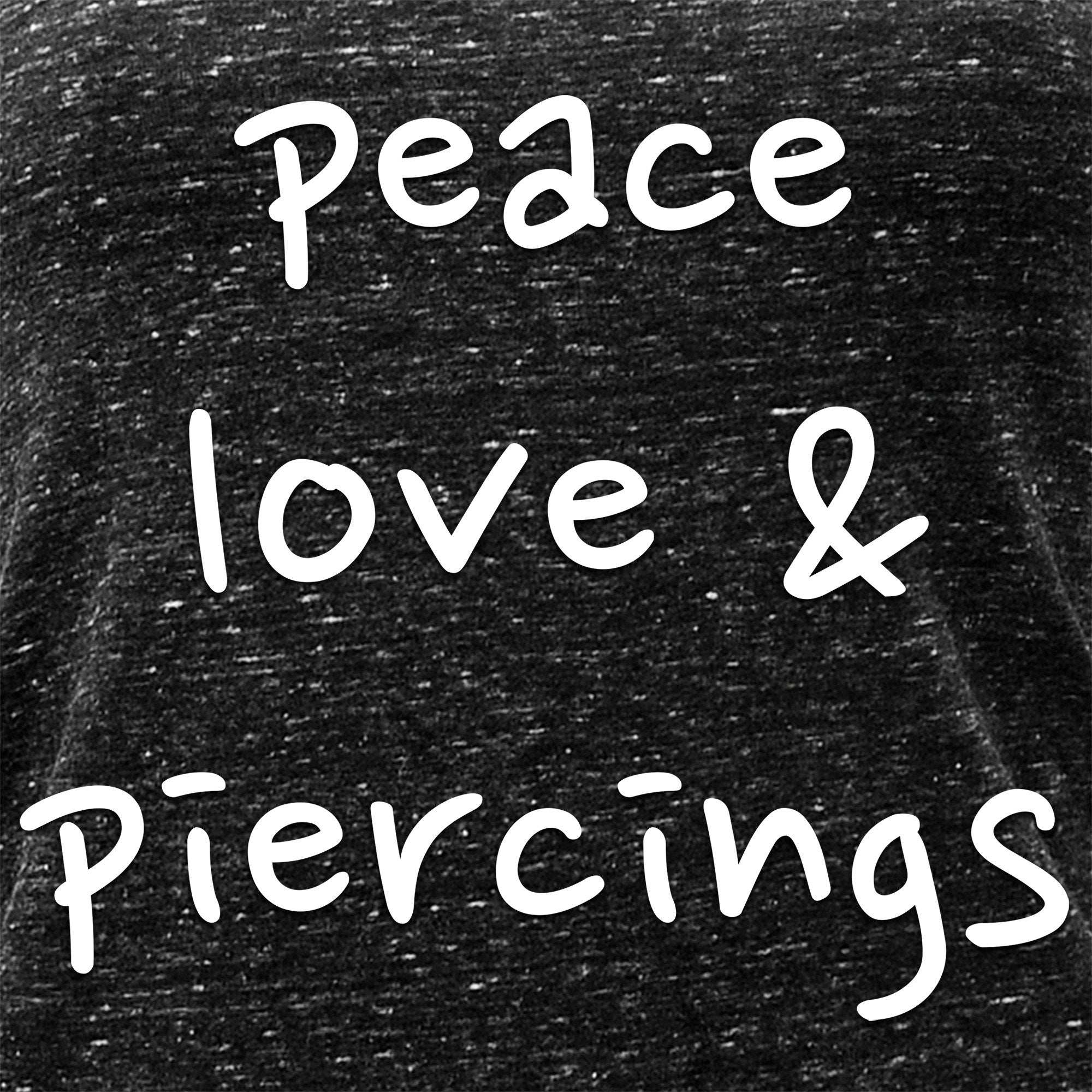 Peace Love & Piercings Black Gray Cosmic Twist Back Tank Top