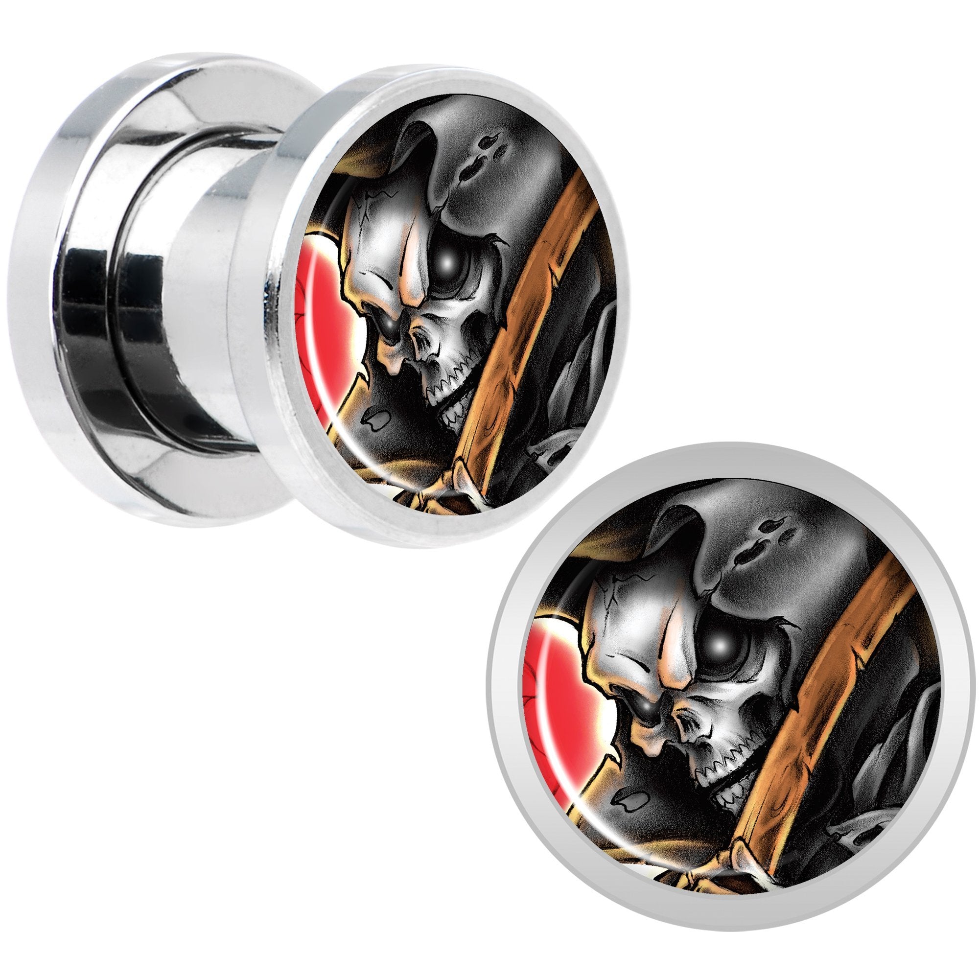 Wake the Dead Grim Reaper Halloween Plug Set  5mm to 16mm