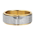 Mens Size 7 Gold IP Center Lords Prayer Spinner Ring