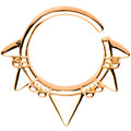 16G Rose Gold Plated Boho Triangles Seamless Circular Ring
