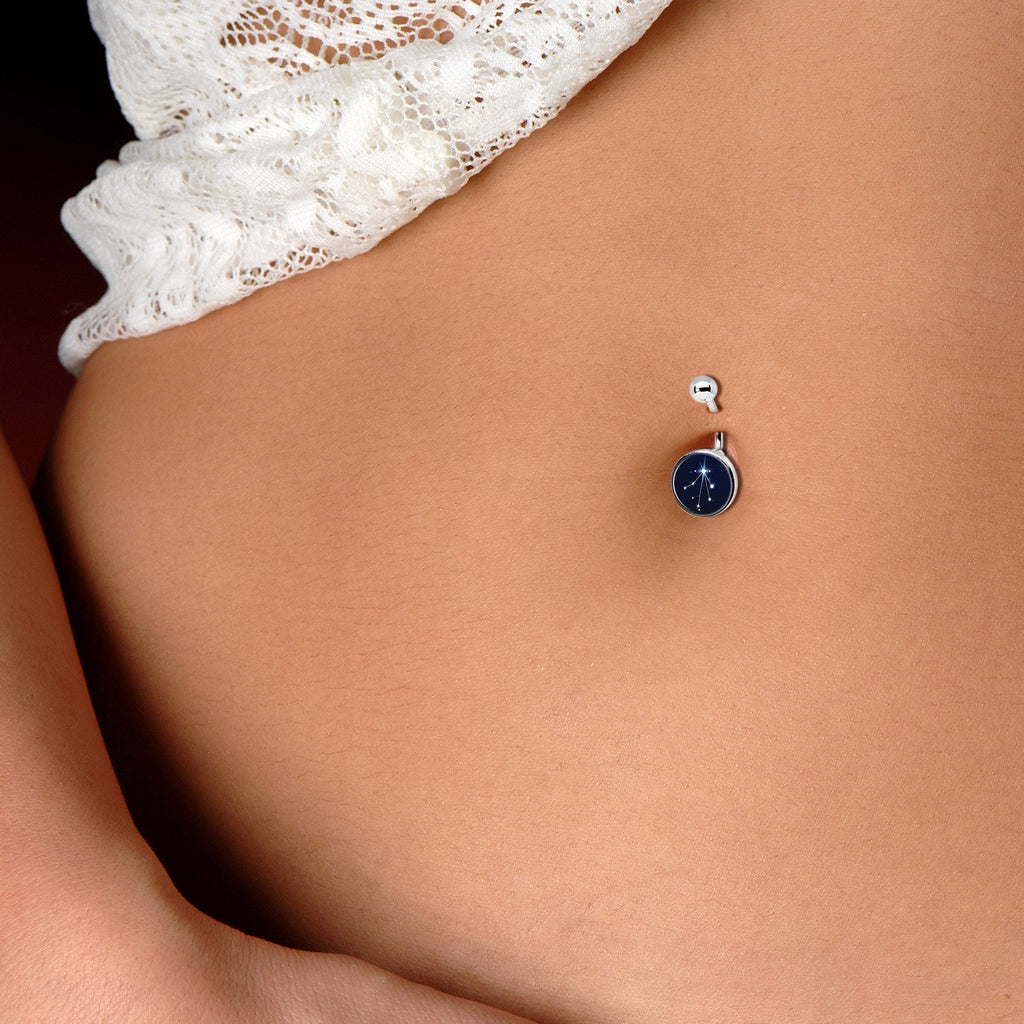 Zodiac Constellation Libra Belly Ring