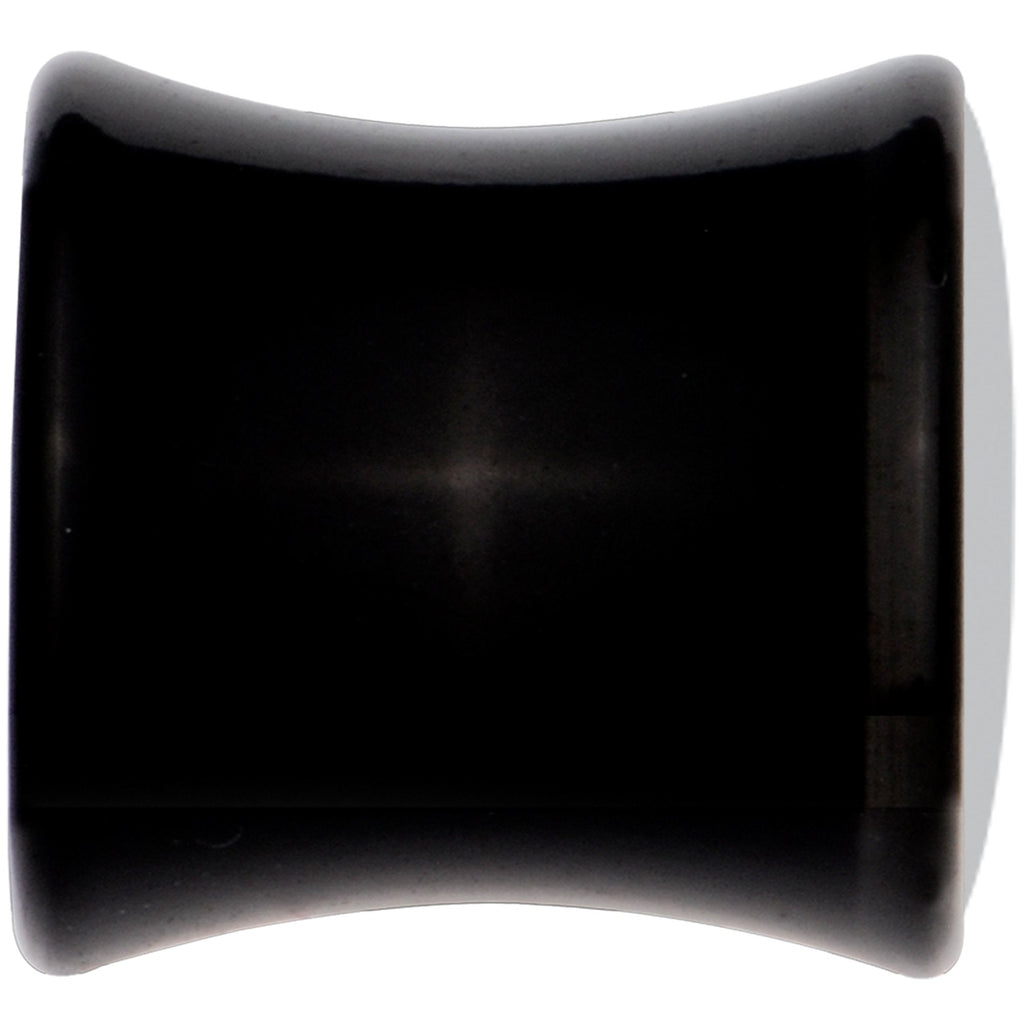 Black Acrylic Green Black Skull Saddle Plug Set 0G